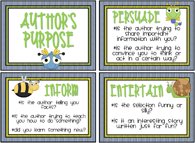 Authors purpose homework ideas